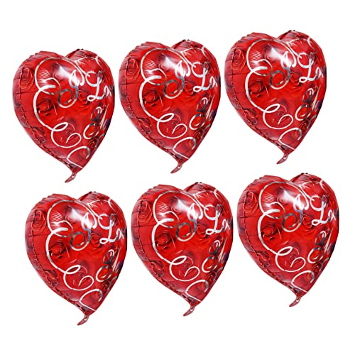 POPETPOP 10 Stück Liebesballons Aus Aluminiumfolie Für Hochzeiten Verschiedene Valentinstagsballons Herz Blaugrün Fröhliche Dekoration Geformte Verbindung Valentinstag Süßigkeiten von POPETPOP
