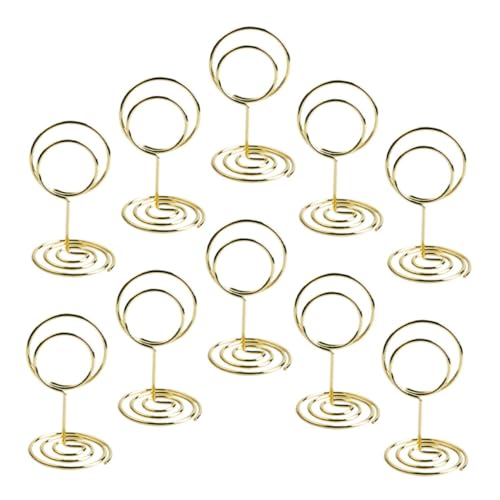 POPETPOP 10 Stück Metall Notizhalter Rund Goldfarben Tischkartenhalter für Hochzeiten Platzkarten Memo Clips aus Carbonstahl Praktisch Langlebig POPETPOP 10 Stück Metall Notizhalter Rund Goldfarben Tischkartenhalter für Hochzeiten Platzkarten Memo Clips aus Carbonstahl Praktisch Langlebig von POPETPOP