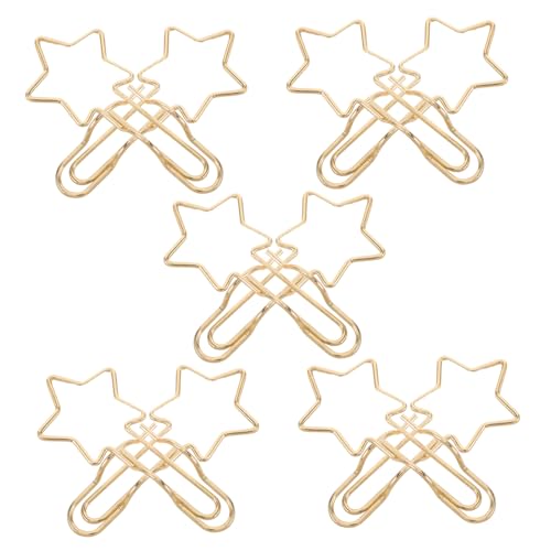 POPETPOP 10 Stück Metall Stifthalter Clips Fünfzackiger Stern Multifunktionale Notizbuch Organizer Büroklammern Praktische Stifthalter für Schule und Büro POPETPOP 10 Stück Metall Stifthalter Clips Fünfzackiger Stern Multifunktionale Notizbuch Organizer Büroklammern Praktische Stifthalter für Schule und Büro von POPETPOP
