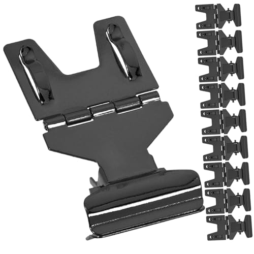 POPETPOP 10 Stück Preisschildregal KÖNIGLICH Preisaussteller Etikettenhalter aufclipsen Clips für Regaletiketten Preisclip Mini-Clip-Etikettenhalter Rostfreier Stahl Schwarz von POPETPOP