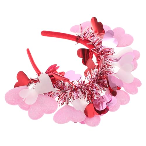 POPETPOP 10 Stück Teiliges Glitzer Herz Stirnband Eleganter Herz Haarreif für Valentinstag Hochzeit Party und Junggesellenabschied Festlicher Kopfschmuck für Damen und Mädchen von POPETPOP