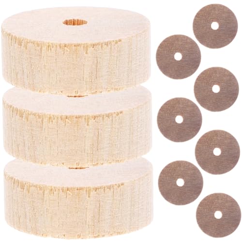 POPETPOP 10 Stück Teiliges Kleine Runde Holzräder aus Langlebigem Holz Vielseitige Bastel und Modellbau Zubehörteile zum Bemalen und DIY für Spielzeugautos und Holzfahrzeuge von POPETPOP