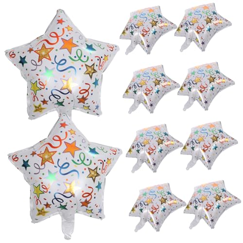 POPETPOP 10 Stück Teiliges Stern Luftballons aus Stabilem Aluminiumfolie Material Einzigartige Party Deko für Neujahrsfeiern Festliche Raumdekoration Langlebig und Luftdicht Geeignet für POPETPOP 10 Stück Teiliges Stern Luftballons aus Stabilem Aluminiumfolie Material Einzigartige Party Deko für Neujahrsfeiern Festliche Raumdekoration Langlebig und Luftdicht Geeignet für von POPETPOP