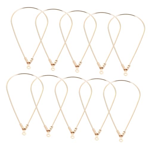 POPETPOP 10 Stück Teiliges Tropfenförmige Ohrringringe aus Kupfer in Gold Glatte Oberfläche für DIY Schmuckherstellung und Modische Ohranhänger Praktisches Schmuckzubehör für von POPETPOP