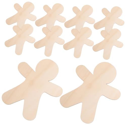 POPETPOP 10 Stück Teiliges Unbemalter Holz Lebkuchenmann Dekorationen Glatte Oberfläche Langlebiges Naturholz DIY Weihnachtsbaumschmuck für Kreative Weihnachtsdeko und Bastelprojekte POPETPOP 10 Stück Teiliges Unbemalter Holz Lebkuchenmann Dekorationen Glatte Oberfläche Langlebiges Naturholz DIY Weihnachtsbaumschmuck für Kreative Weihnachtsdeko und Bastelprojekte von POPETPOP