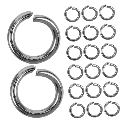 POPETPOP 100 Stck Rechteckige Sprungringe mit Elektroplattierung Rostfrei Robust für Schmuckherstellung Schlüsselanhänger und Bastelprojekte für Armbänder und Wristlet Keychain von POPETPOP