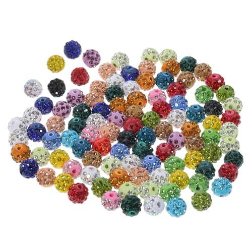 POPETPOP 100 Stück DIY Strass Perlen Spacer Beads für Armband Halskette Schmuckherstellung Kleine Lose Perlen Auffädeln Langlebig und Hautfreundlich für Bastelprojekte von POPETPOP