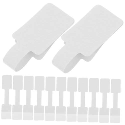 POPETPOP 100 Stück Preisschildpapier Aufkleber Preisschilder für Halsketten Schmuckpreisetikett Ringetikettenpapier Preisschilder für Schmuck Schmucketiketten Armband-Tags Schmuck Tag Weiß von POPETPOP