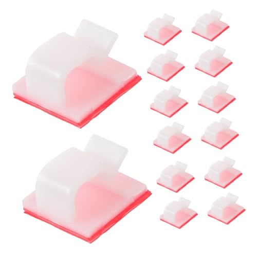 POPETPOP 100 Stück Stärkerer Drahtclip Kabel Inhaber Schreibtisch klebrig organisieren Und Drahtklemmen für Kraftfahrzeuge Klemme für elektrische Drähte Draht-Organizer-Clip Plastik Weiß von POPETPOP