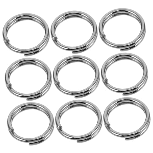 POPETPOP 100 Stück Teiliges Schlüsselringe Doppelt Robuste Verbindung Ringe für DIY Schlüsselanhänger Auto Zubehör und Bastelprojekte Vielseitig Einsetzbar Langlebig von POPETPOP