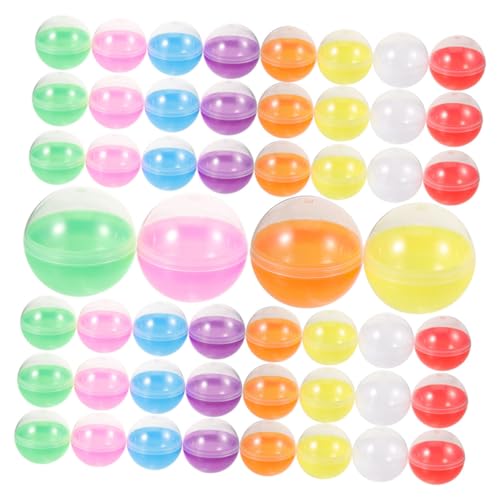 POPETPOP 100 Stück Transparente Befüllbare Kunststoffkugeln Runde Geschenkverpackungskugeln Wiederverwendbare Vending Machine Kapseln für Candy und Partydeko von POPETPOP