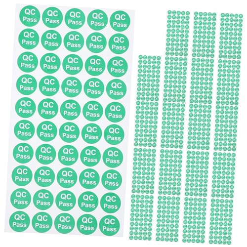 POPETPOP 1000Stücke Selbstklebende Qc Pass Aufkleber Runde Etiketten für Lagerqualität Robuste Flexible Etiketten zum Beschriften von Produkten Einfach Anzubringen von POPETPOP