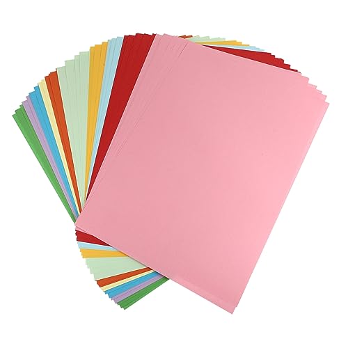 POPETPOP 100Stücke Farbiges Bastelpapier für Gemischte Farben für Papierfalten und DIY Projekte Handgeschöpftes Papier für Bastelideen und Schulprojekte von POPETPOP