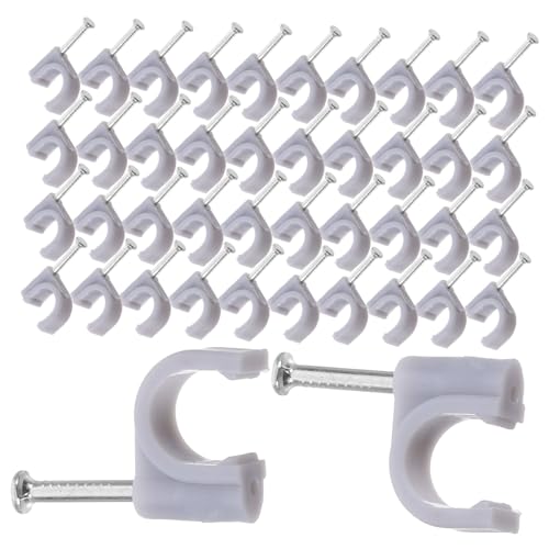 POPETPOP 100Stücke Kabelklemmen für Draht Kabel Klemme aus Robustem Pe Material für Sichere Befestigung von Leitungen Drähten Vielseitig Einsetzbar von POPETPOP