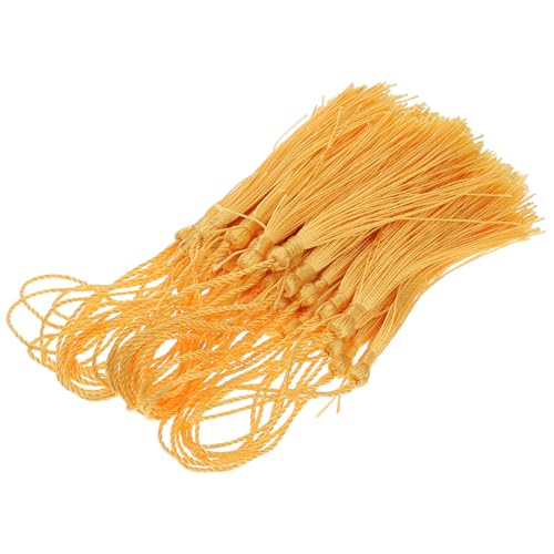 POPETPOP 100Stücke Polyester Quasten für DIY Projekte Chinesische Knoten Dekoration Goldfarbene Troddel für Schmuck Haushaltsdekoration und Bastelarbeiten POPETPOP 100Stücke Polyester Quasten für DIY Projekte Chinesische Knoten Dekoration Goldfarbene Troddel für Schmuck Haushaltsdekoration und Bastelarbeiten von POPETPOP