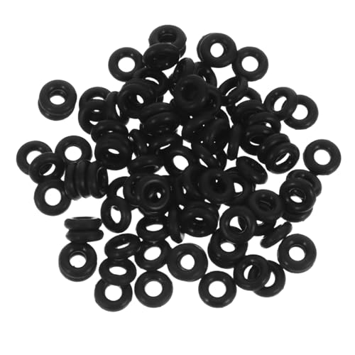 POPETPOP 100Stücke Silikon Abstandshalter Ringe für Armbänder und Halsketten Silikon Perlen für DIY Schmuckgestaltung Langlebig und Hautfreundlich von POPETPOP