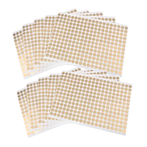 POPETPOP 10Blätter Goldene Runde Selbstklebende Aufkleber aus Kupferpapier Versiegelungsetiketten für Umschläge Beschriftungen von POPETPOP