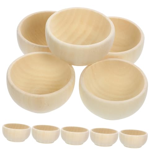 POPETPOP 10Stücke DIY Holzschalen Mini Unvollendete Handwerksschalen Hochwertigem Holz zum Dekorieren und Basteln Snacks und Projekte POPETPOP 10Stücke DIY Holzschalen Mini Unvollendete Handwerksschalen Hochwertigem Holz zum Dekorieren und Basteln Snacks und Projekte von POPETPOP