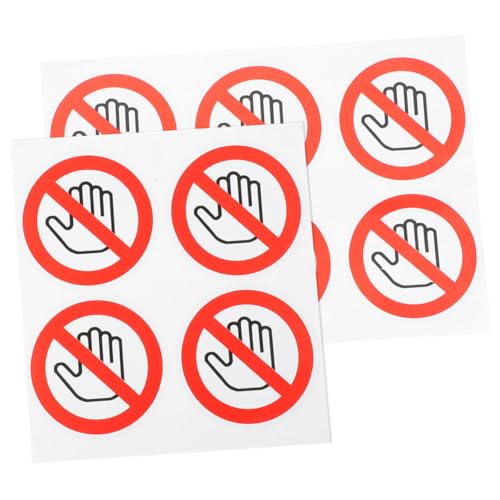 POPETPOP 10Stücke Do Not Touch Warnaufkleber Selbstklebende Sicherheitsaufkleber für Gefährliche Geräte Werkstätten und Fabriken Muster Einfach Anzubringen von POPETPOP