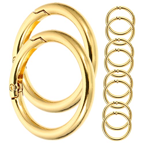 POPETPOP 10Stücke Metall Rundkeyrings Abnehmbare Schlüsselringe für DIY Schlüsselkettenzubehör Sicheres Flaches Design für Schlüsselorganisation und Kreative Projekte von POPETPOP
