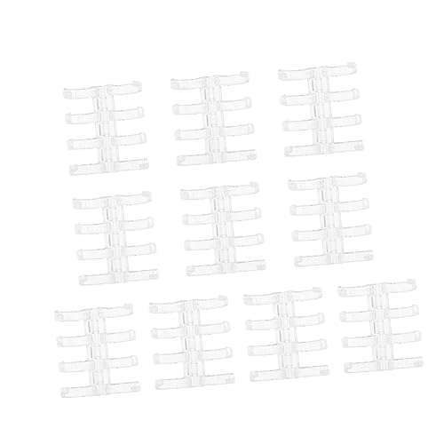POPETPOP 10Stücke Vier Loch Bindemittel für Lose Ordner Transparente DIY Bindemittelclips aus Hochwertigem Praktische Schreibwaren für Schule und Zuhause von POPETPOP
