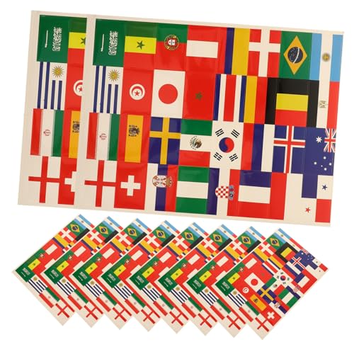 POPETPOP 10blätter Teiliges Länderflaggen Aufkleber Für Gesicht wasserdichte Fußball-Sticker Für Sportevents Party Deko Und Fan-aktivitäten Für Weltmeisterschaft POPETPOP 10blätter Teiliges Länderflaggen Aufkleber Für Gesicht wasserdichte Fußball-Sticker Für Sportevents Party Deko Und Fan-aktivitäten Für Weltmeisterschaft von POPETPOP