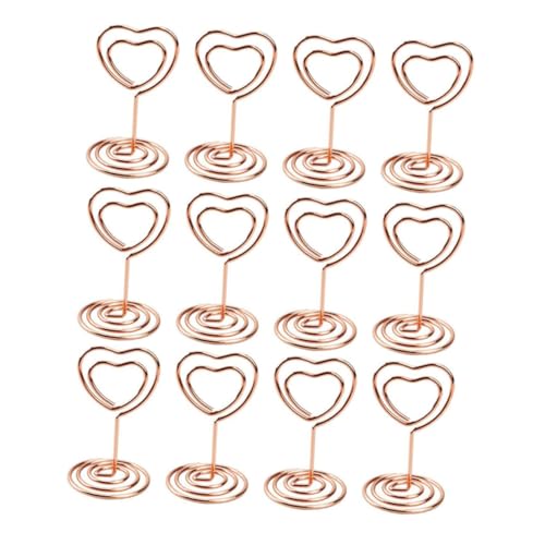 POPETPOP 12 Stück Herzförmige Tischkartenhalter Teiliges aus Metall Stabile Basis Roségold für Hochzeit Party Platzkarten Tischnummern Vielseitige Drahtfotohalter für Eventdekoration POPETPOP 12 Stück Herzförmige Tischkartenhalter Teiliges aus Metall Stabile Basis Roségold für Hochzeit Party Platzkarten Tischnummern Vielseitige Drahtfotohalter für Eventdekoration von POPETPOP