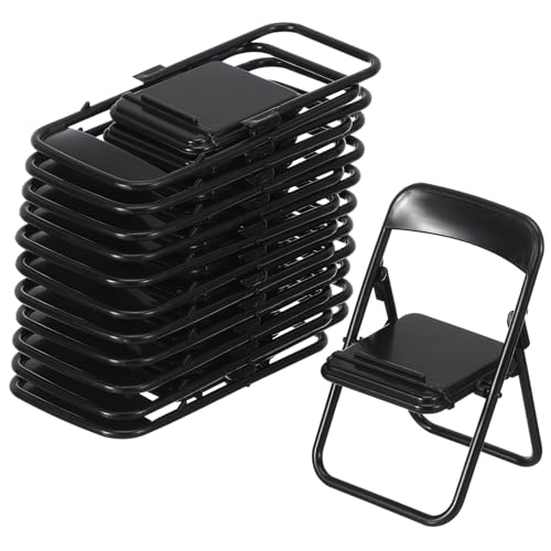 POPETPOP 12 Stück Mini Stuhr-förmiger Mobilfunkhalter Mini-Stuhl- Klappstuhl Miniatur Ministühle Für Puppenhaus Mini-spielzeugstuhl Winziges Klappstuhlspielzeug Plastik Black POPETPOP 12 Stück Mini Stuhr-förmiger Mobilfunkhalter Mini-Stuhl- Klappstuhl Miniatur Ministühle Für Puppenhaus Mini-spielzeugstuhl Winziges Klappstuhlspielzeug Plastik Black von POPETPOP