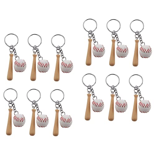 POPETPOP 12 Stück Teiliges Baseball Schlüsselanhänger aus Holz und PU Dekorative Sport Schlüsselringe Leichte Tragbare Anhänger für Partygeschenke und Baseballfans POPETPOP 12 Stück Teiliges Baseball Schlüsselanhänger aus Holz und PU Dekorative Sport Schlüsselringe Leichte Tragbare Anhänger für Partygeschenke und Baseballfans von POPETPOP