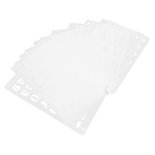 POPETPOP 12 Stück Teiliges Wiederverwendbarer Buchstaben und Zahlenschablonen aus Pet für Wanddekoration DIY Türschilder Vielseitige Malvorlagen mit Eleganten Mustern Waschbar und Robust POPETPOP 12 Stück Teiliges Wiederverwendbarer Buchstaben und Zahlenschablonen aus Pet für Wanddekoration DIY Türschilder Vielseitige Malvorlagen mit Eleganten Mustern Waschbar und Robust von POPETPOP