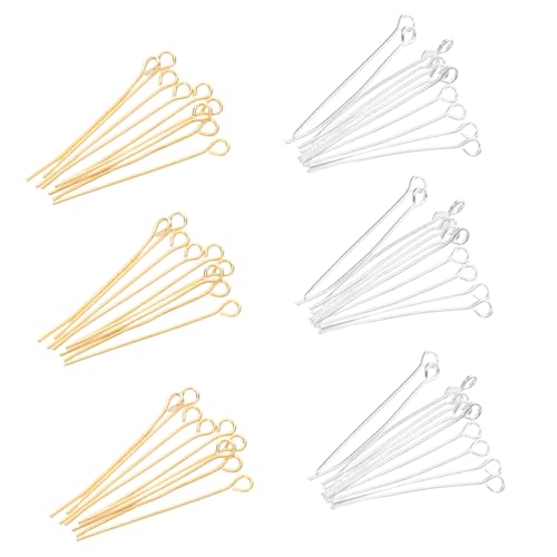 POPETPOP 1200 Stück Flachkopfstifte Für Ohrringe – Diy-armbänder, Charms, augenstifte Zur Schmuckherstellung, Ohrringherstellungszubehör von POPETPOP