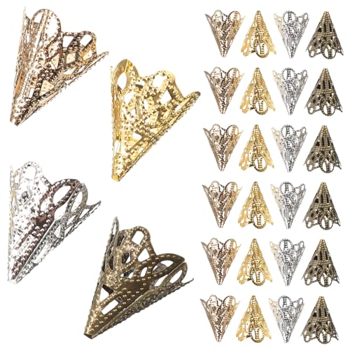 POPETPOP 120Stücke Metall Perlenkappen Blumenkappen für Schmuckherstellung Hohle Eisenperlenkappen Antikbronze für DIY Armbänder Vielseitig POPETPOP 120Stücke Metall Perlenkappen Blumenkappen für Schmuckherstellung Hohle Eisenperlenkappen Antikbronze für DIY Armbänder Vielseitig von POPETPOP