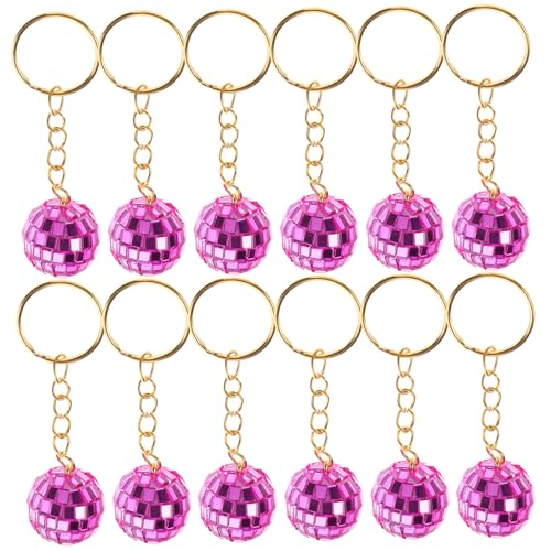 POPETPOP 12Stücke Disco Spiegel Schlüsselanhänger Mini Disco Kugel Anhänger Jahre Party Accessoires Eleganter Schlüsselbund für Hochzeiten Partys und Rosé Finish POPETPOP 12Stücke Disco Spiegel Schlüsselanhänger Mini Disco Kugel Anhänger Jahre Party Accessoires Eleganter Schlüsselbund für Hochzeiten Partys und Rosé Finish von POPETPOP