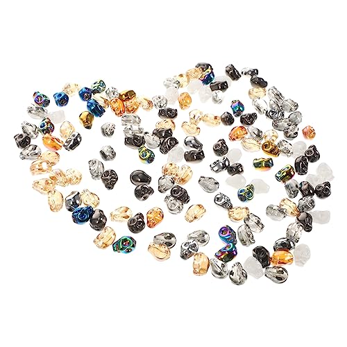 POPETPOP 140 Stück Teiliges Farbiger Schädelkopf Perlen für Schmuckherstellung Kleine DIY Beads mit Glatter Oberfläche Langlebig für Armbänder Halsketten und Halloween Bastelprojekte POPETPOP 140 Stück Teiliges Farbiger Schädelkopf Perlen für Schmuckherstellung Kleine DIY Beads mit Glatter Oberfläche Langlebig für Armbänder Halsketten und Halloween Bastelprojekte von POPETPOP
