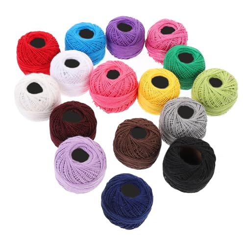 POPETPOP 16 Rollen Teiliges Stickgarn Set Baumwolle Bunte Sticktwist Faden für Kreuzstich DIY Handarbeit Herstellung Heimwerker Zubehör Zufällige Farbe Zufällige Farbe POPETPOP 16 Rollen Teiliges Stickgarn Set Baumwolle Bunte Sticktwist Faden für Kreuzstich DIY Handarbeit Herstellung Heimwerker Zubehör Zufällige Farbe Zufällige Farbe von POPETPOP