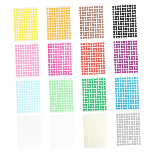 POPETPOP 16Blätter Aufkleber Selbstklebende Dot Labels für Kreative Markierungspunkte Verschiedenen für Büro Schule und DIY Projekte POPETPOP 16Blätter Aufkleber Selbstklebende Dot Labels für Kreative Markierungspunkte Verschiedenen für Büro Schule und DIY Projekte von POPETPOP