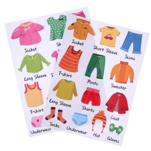 POPETPOP 1Blatt Aufkleber für Kinderkommode Kreative Kleidungsklassifizierungs Aufbewahrungsaufkleber mit Bildern zur Einfachen Identifikation das Organisieren von Kleidung POPETPOP 1Blatt Aufkleber für Kinderkommode Kreative Kleidungsklassifizierungs Aufbewahrungsaufkleber mit Bildern zur Einfachen Identifikation das Organisieren von Kleidung von POPETPOP