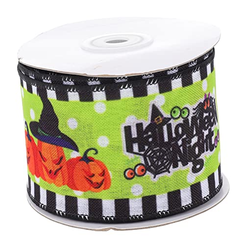POPETPOP 1Rolle Halloween Dekorationsband mit Drahtrand Yards Geschenkband für DIY Bastelprojekte Halloween Geschenkverpackung und Festliche Dekoration POPETPOP 1Rolle Halloween Dekorationsband mit Drahtrand Yards Geschenkband für DIY Bastelprojekte Halloween Geschenkverpackung und Festliche Dekoration von POPETPOP