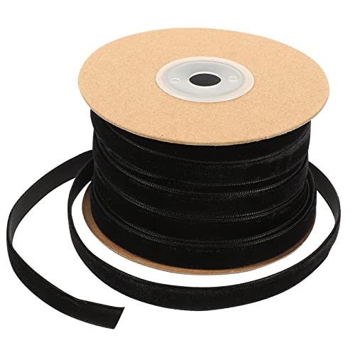 POPETPOP 1Rolle Schwarzes Samtband Hochwertiges Stoffband für DIY Handwerk Geschenkverpackung und Dekoration Yards pro Glatte Oberfläche und Langlebiges Material POPETPOP 1Rolle Schwarzes Samtband Hochwertiges Stoffband für DIY Handwerk Geschenkverpackung und Dekoration Yards pro Glatte Oberfläche und Langlebiges Material von POPETPOP