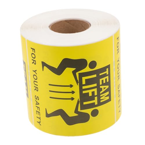 POPETPOP 1Rolle Schweres Etikett Team Lift Aufkleber für Selbstklebenden Warnetiketten für Sichere Verpackungen Transport von POPETPOP