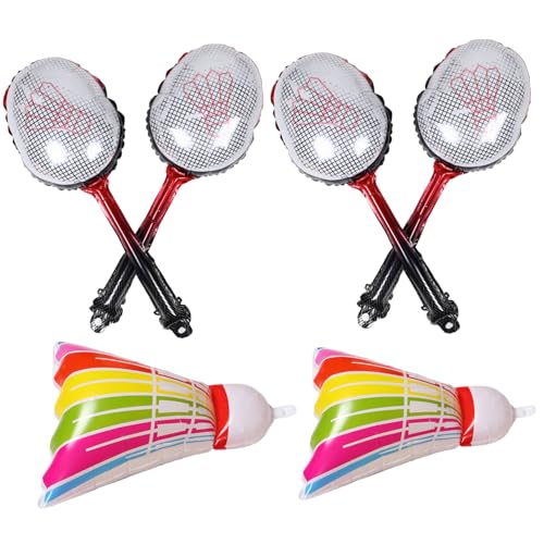 POPETPOP 1satz Aufblasbare Badminton Ballons Leichte Und Tragbare Aluminiumfolie Party Dekoration Für Geburtstagsfeiern Inklusive Große Bunte Badminton Ballons Und Rote Schläger Für POPETPOP 1satz Aufblasbare Badminton Ballons Leichte Und Tragbare Aluminiumfolie Party Dekoration Für Geburtstagsfeiern Inklusive Große Bunte Badminton Ballons Und Rote Schläger Für von POPETPOP