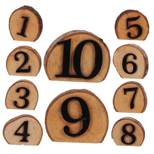 POPETPOP 1Satz Hochzeitstischnummernschild aus Holz für Hochzeiten Moderne Tischnummern Dekoration Feierlichkeiten und Jubiläen Gästeplatzierung von POPETPOP