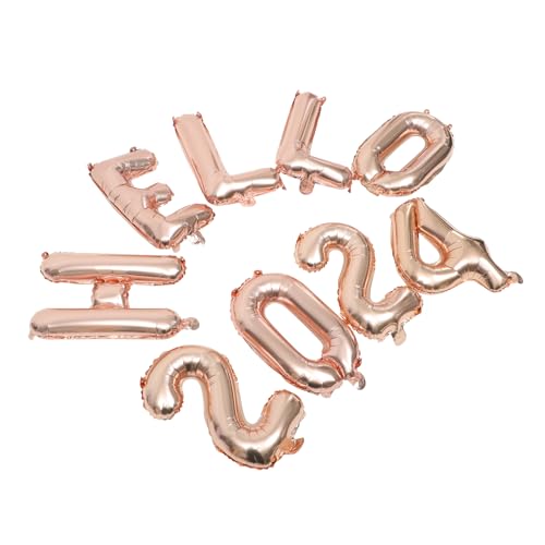 POPETPOP 1Satz Neujahrsballons Dekorative Folienballons Roségold Für Neujahrsparty Luftballons Zur Raumdekoration Und Tischgestaltung von POPETPOP