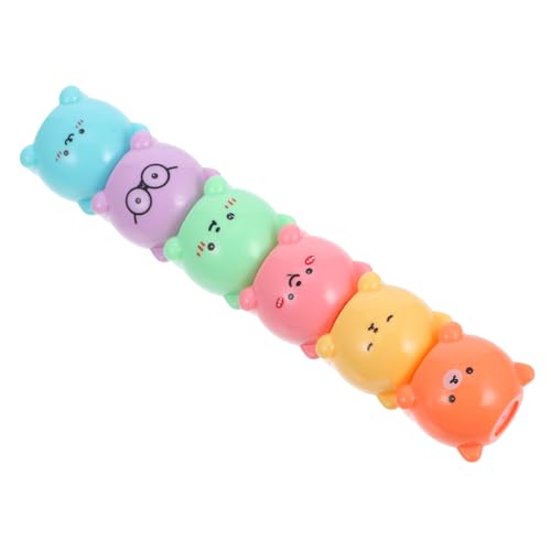 POPETPOP 1Satz Tragbarer Textmarker mit Niedlichen Designs Multifunktionale Stapelbare Marker für Schule und Scrapbooking Ergonomische Handhabung für Komfortables Lernen von POPETPOP