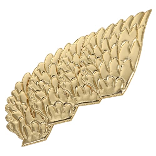 POPETPOP 2 Paar Engelsflügel-aufnäher, Ornamente, Bestickte Engelsflügel-applikationen, Stoff, Geprägt, Basteln, Diy-kostüm, Rucksack, Weihnachtsdekoration, Golden, 45 Cm POPETPOP 2 Paar Engelsflügel-aufnäher, Ornamente, Bestickte Engelsflügel-applikationen, Stoff, Geprägt, Basteln, Diy-kostüm, Rucksack, Weihnachtsdekoration, Golden, 45 Cm von POPETPOP