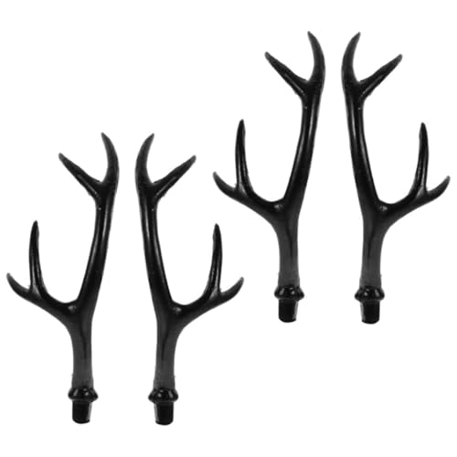 POPETPOP 2 Paare Große Schwarze Kunststoff Hirschgeweihe DIY Stirnband Halloween Haaraccessoires für Erwachsene Vielseitig Verwendbar Cosplay Basteln Kopfdeko POPETPOP 2 Paare Große Schwarze Kunststoff Hirschgeweihe DIY Stirnband Halloween Haaraccessoires für Erwachsene Vielseitig Verwendbar Cosplay Basteln Kopfdeko von POPETPOP