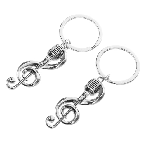 POPETPOP 2 Pcs Metal Musical Note Schlüsselbund Musiksymbol Schlüssel Ringe Mikrofonschlüsselkettenanhänger Für Musiker Und Musikliebhaber Taschen Geldbeutel Brieftasche Autoanhänger POPETPOP 2 Pcs Metal Musical Note Schlüsselbund Musiksymbol Schlüssel Ringe Mikrofonschlüsselkettenanhänger Für Musiker Und Musikliebhaber Taschen Geldbeutel Brieftasche Autoanhänger von POPETPOP