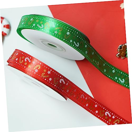 POPETPOP 2 Rollen Weihnachtliches Geschenkband mit Cartoon Zuckerstangenmuster Dekoratives Verpackungsband in Grün und Rot Glatte Oberfläche Vielseitig für DIY Basteln Schleifen POPETPOP 2 Rollen Weihnachtliches Geschenkband mit Cartoon Zuckerstangenmuster Dekoratives Verpackungsband in Grün und Rot Glatte Oberfläche Vielseitig für DIY Basteln Schleifen von POPETPOP