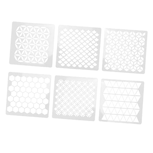 POPETPOP 2 Sätze Wandmalerei-vorlage Kunst Für Schablonen Zum Malen Bienenwabe Wandmalerei Vorlage Farbspritzschablone Malvorlagentafel Weiß 6 Stücke * 2 POPETPOP 2 Sätze Wandmalerei-vorlage Kunst Für Schablonen Zum Malen Bienenwabe Wandmalerei Vorlage Farbspritzschablone Malvorlagentafel Weiß 6 Stücke * 2 von POPETPOP