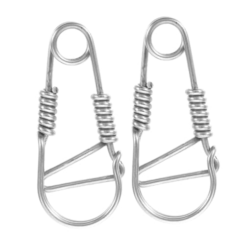 POPETPOP 2 Stück Edelstahl Schlüsselanhänger Haken Robuster Karabiner Clip für Auto und Haustürschlüssel Vielseitig Langlebig Kompakt Praktische Schlüsselringe Zubehör von POPETPOP